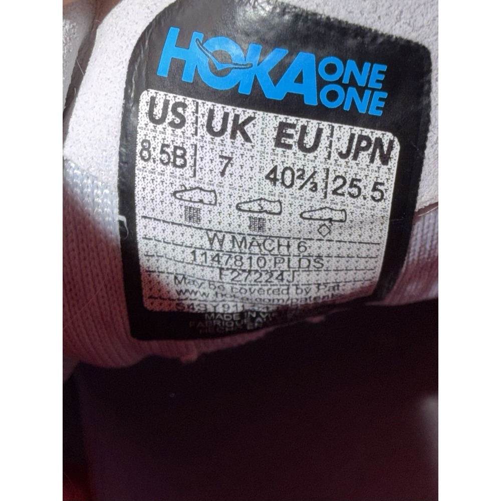 Hoka One One Mach 6 Running Shoes Womens 8.5 Blue Athletic Sneakers - Picture 8 of 8
